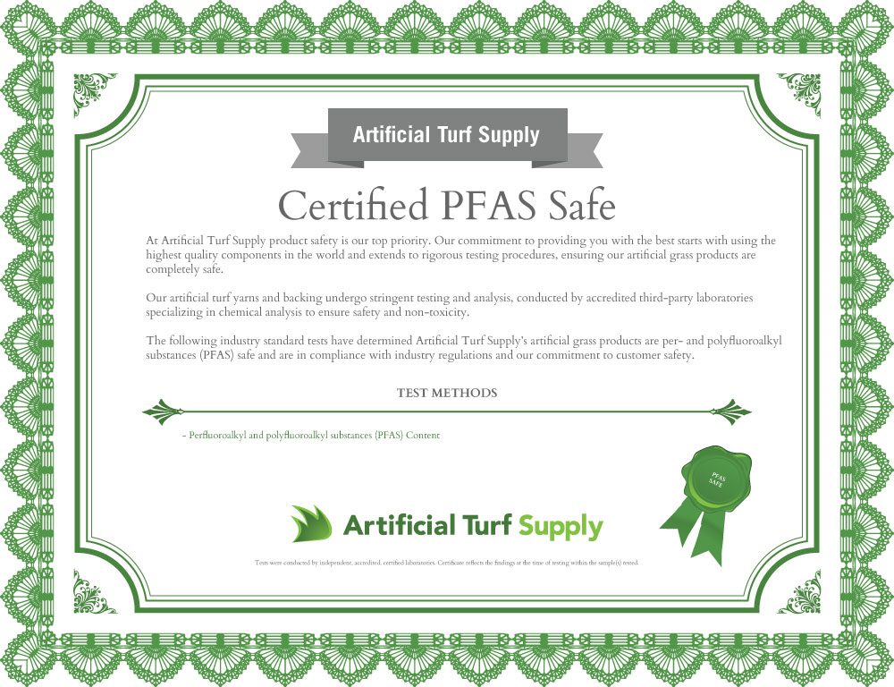 PFAS Safe certificate